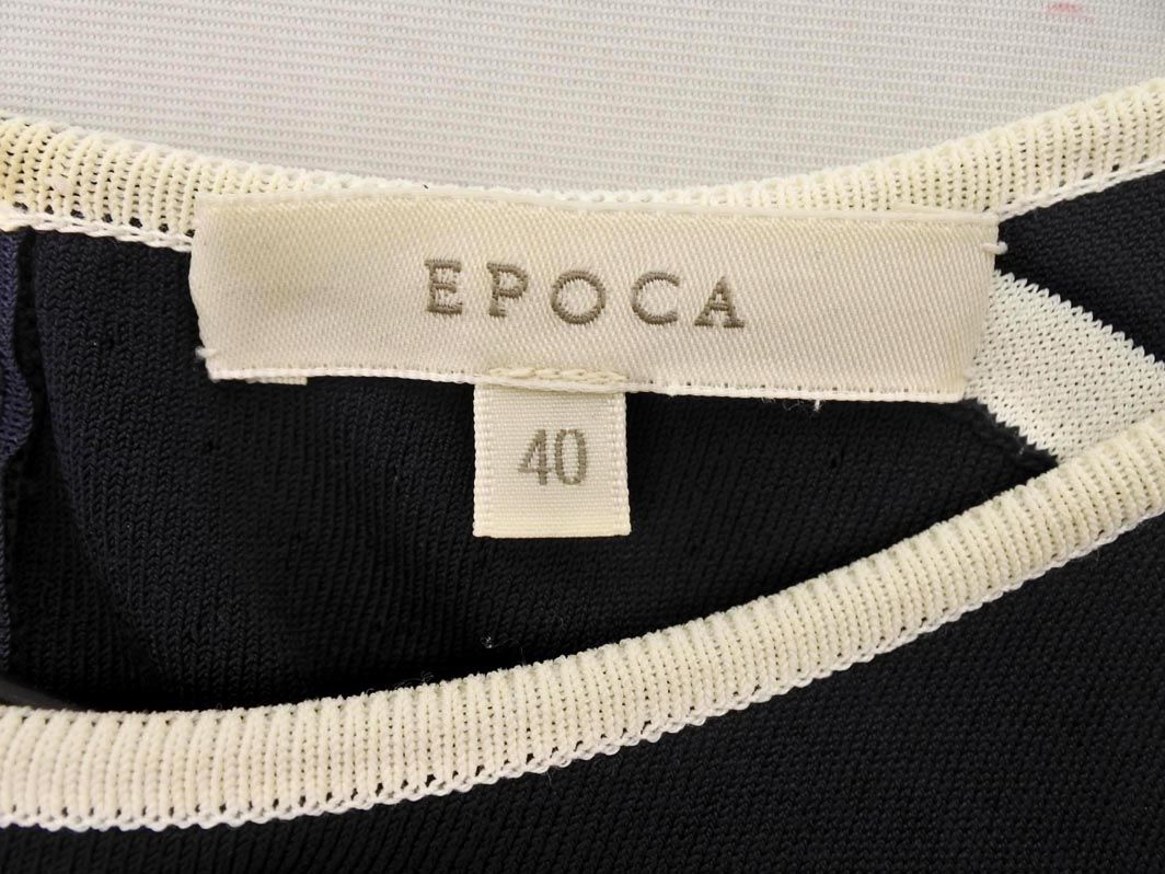 エポカ　ノースリーブ ネイビー フレアワンピース 40 EPOCA エポカ フレア ノースリーブ ワンピース size40/濃紺