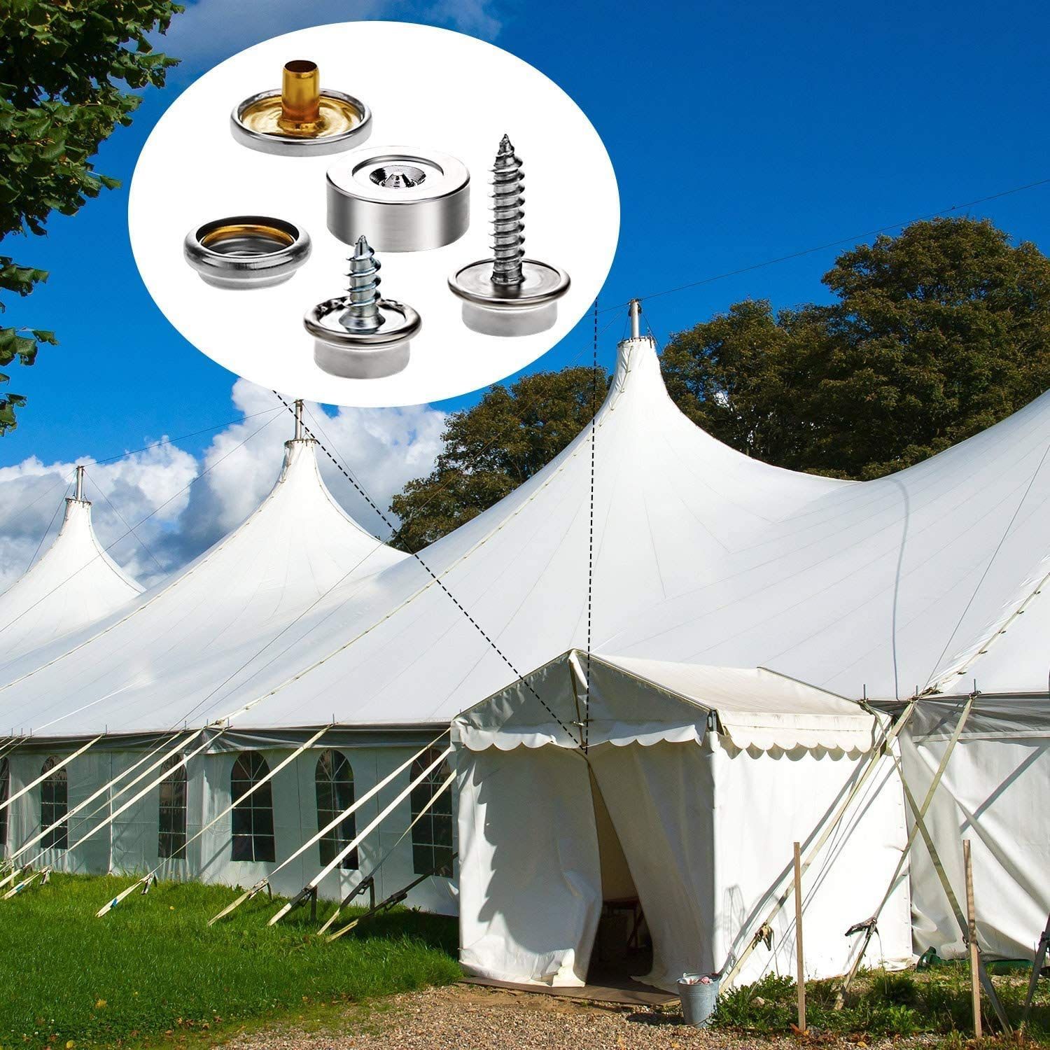 Bestgle 50組ステンレス鋼ねじスナップ