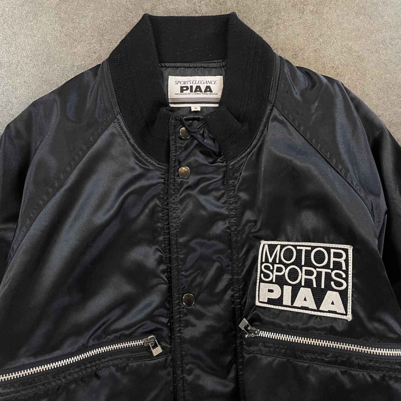 Vintage MOTOR SPORTS PIAA 100% Nylon Stadium Jumper Black/White モータースポーツピア  ピア ヴィンテージ スタジャン スタジアムジャンパー レーシングジャケット 中綿 ブルゾン モノトーン - メルカリ