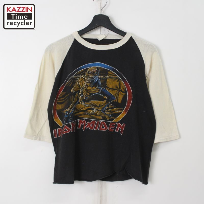 80s vintage アイアンメイデン IRON MAIDEN パキ綿 ラグラン バンドT 