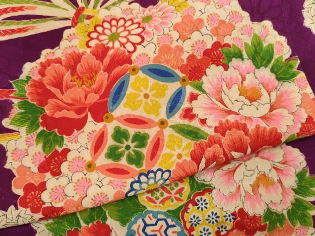 大正ロマン　七五三 アンティーク　華やかな花柄の着物 七五三用 平和屋着物[]アンティーク 大正ロマン 七五三 女の子 5歳 祝着