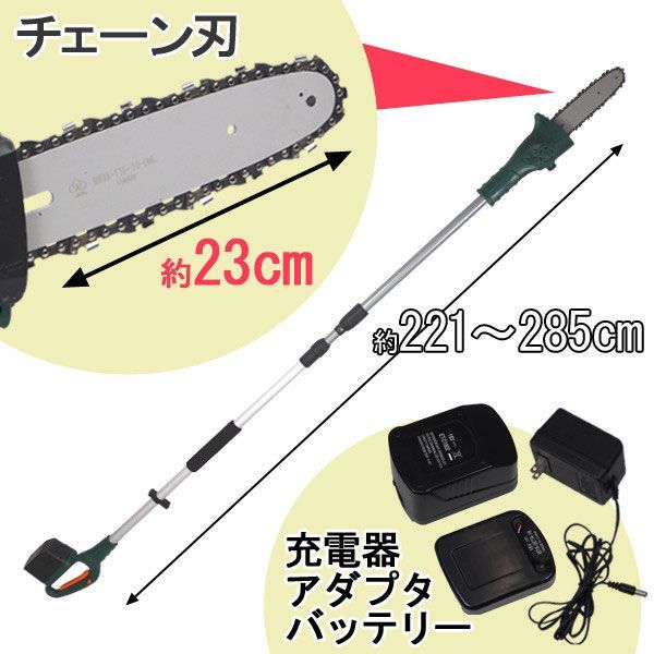 充電式コードレス電動高枝切りチェーンソー 高枝健太郎くんPRO(YSGT 