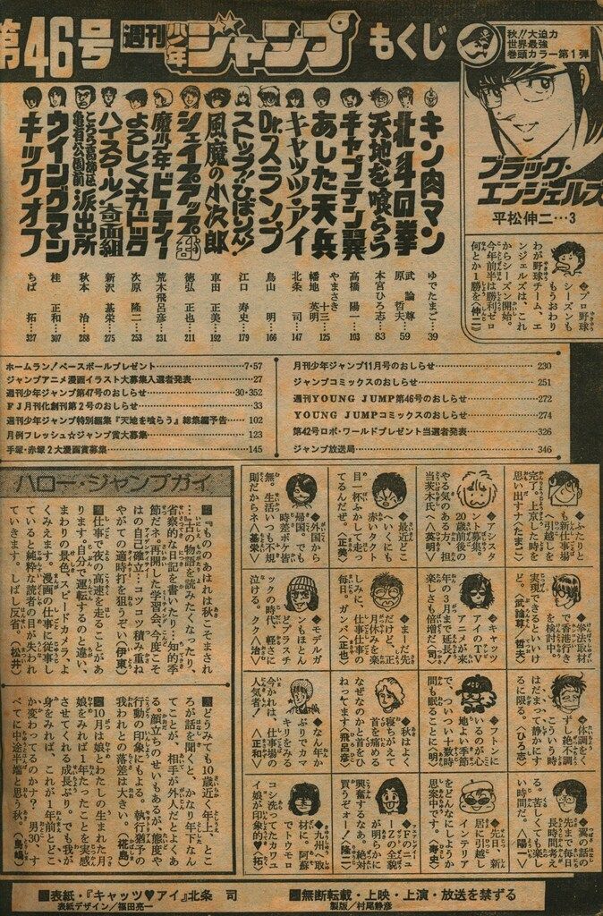 集英社 1983年(昭和58年)の漫画雑誌 週刊少年ジャンプ 1983年