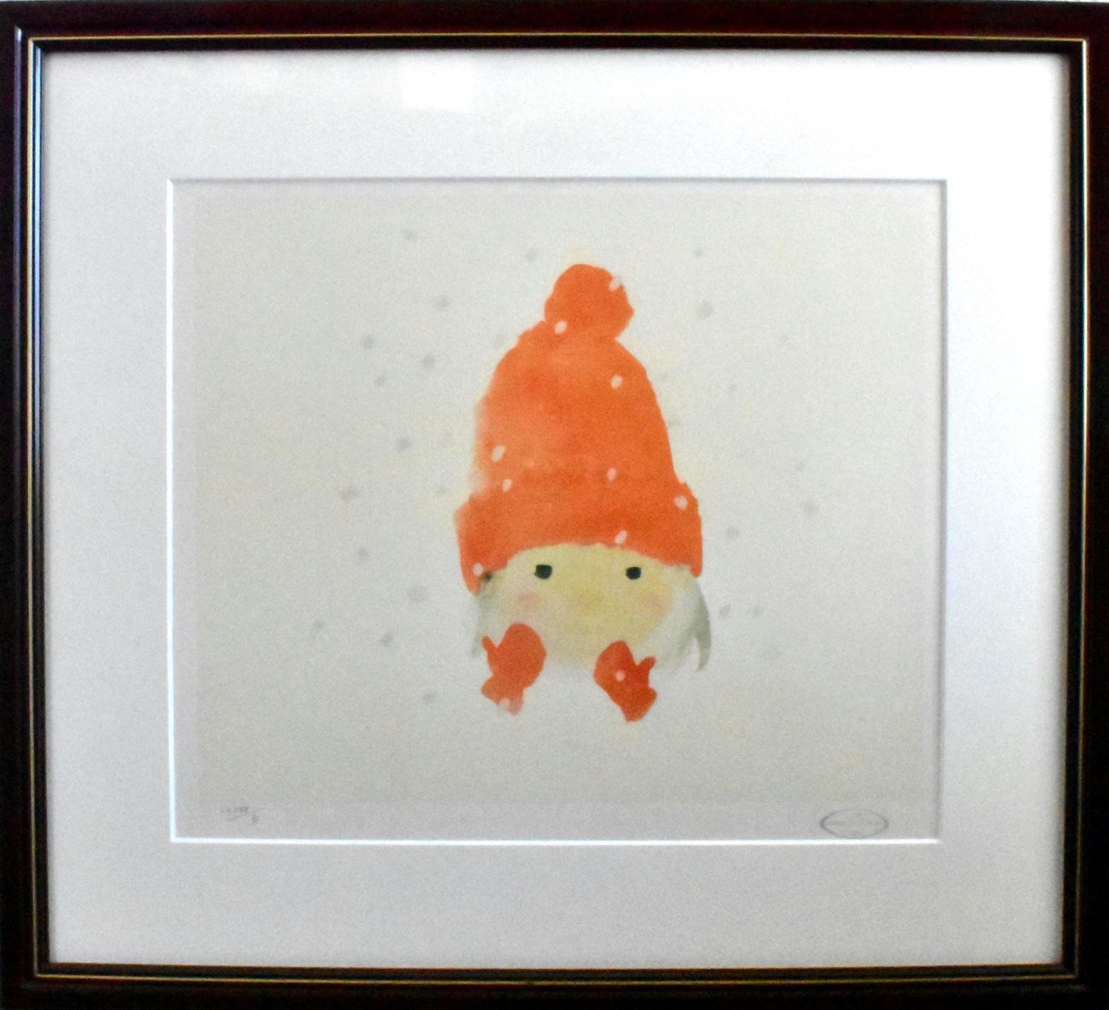 【真作】いわさきちひろ「はなぐるま」リトグラフ あずま工芸保証書 版画 絵画 真作】いわさきちひろ「はなぐるま」リトグラフ あずま工芸