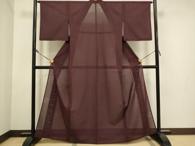 平和屋着物＊夏物 小紋 紗 霞文 正絹 逸品 未使用 DAAS1675ud