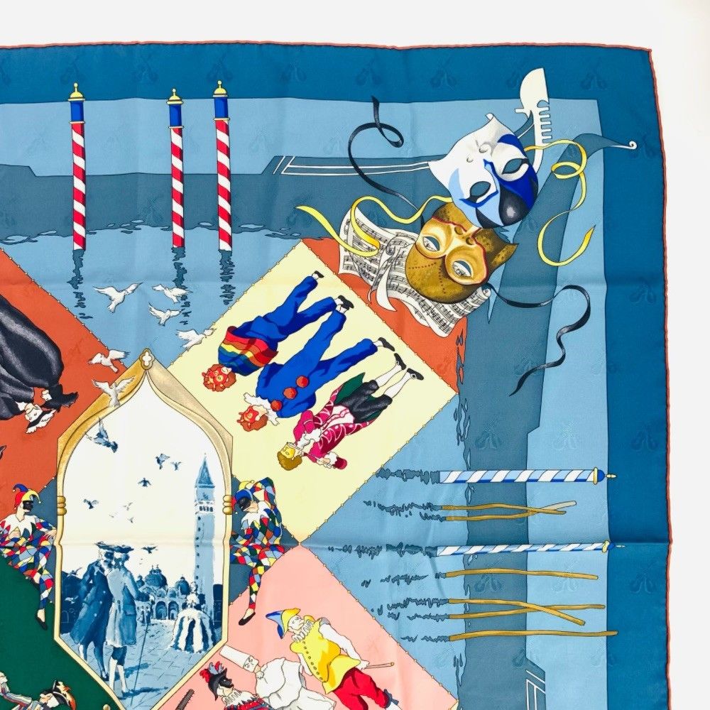 美品 HERMES エルメス カレ90 CARNAVAL DE VENISE ベニスのカーニバル