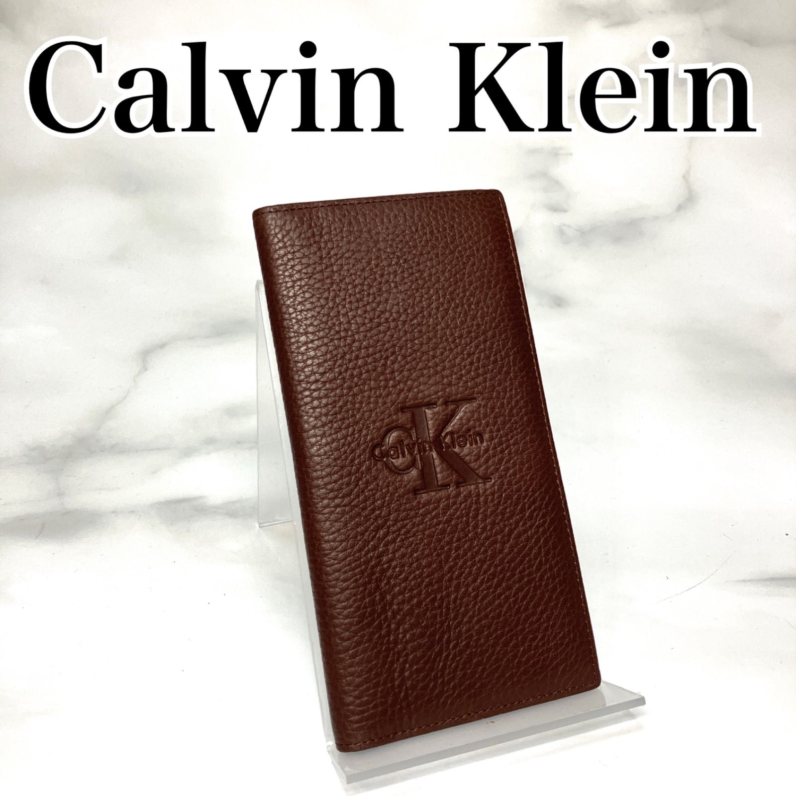 美品】Calvin Klein カルバンクライン 長財布 二つ折り財布 財布 