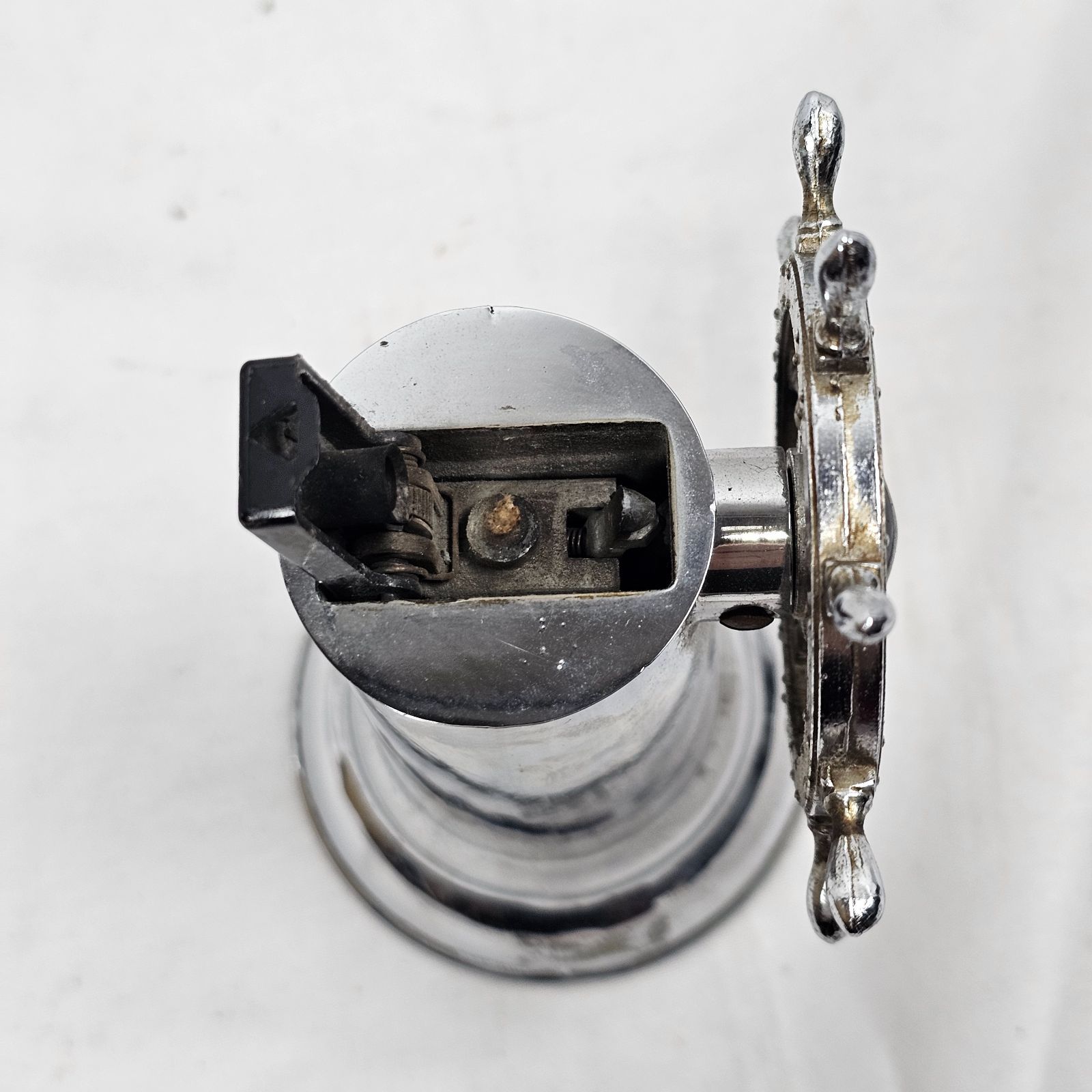  マリンモチーフ 卓上ライター 船の操舵輪 ヴィンテージ ライター本体 喫煙具 ライター