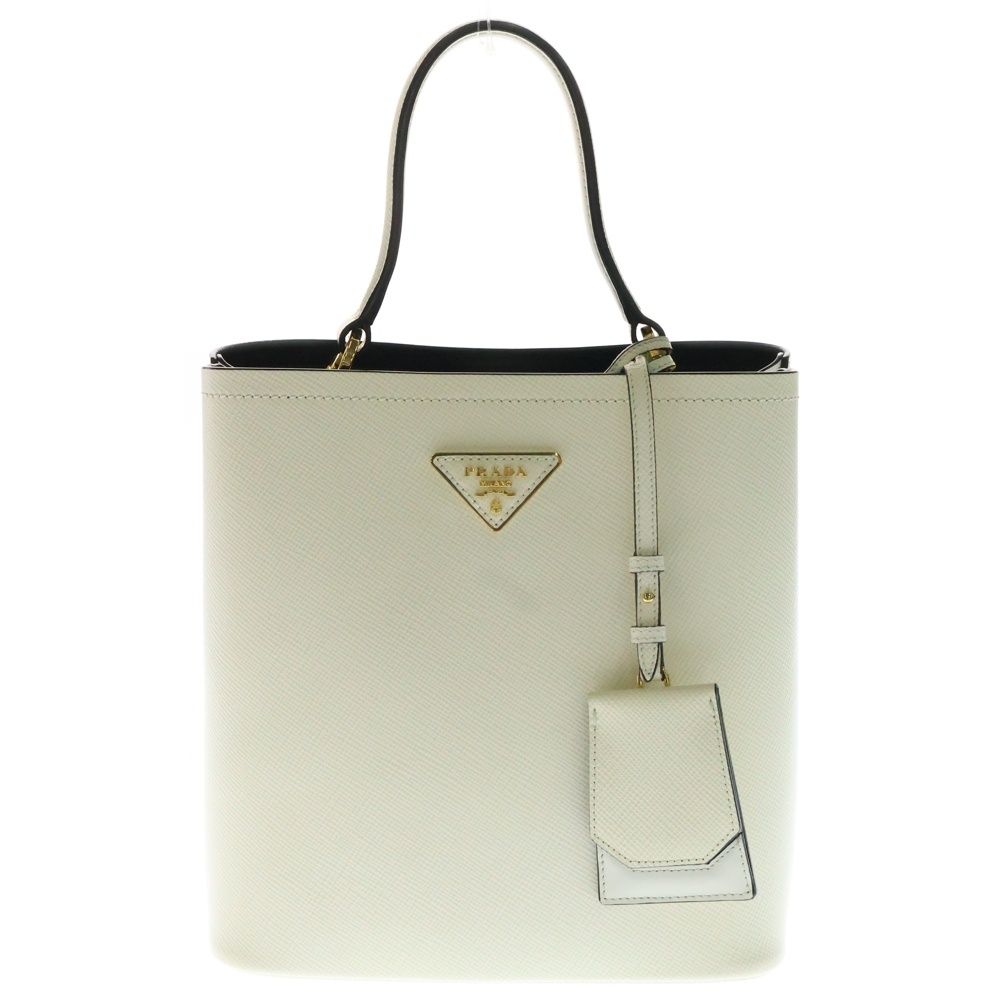 【PRADA】パニエ◆ミニバッグ◆サフィアーノ◆2way◆三角ロゴ 極 美品 PRADA プラダ パニエ 三角ロゴ サフィアーノ レザー 本