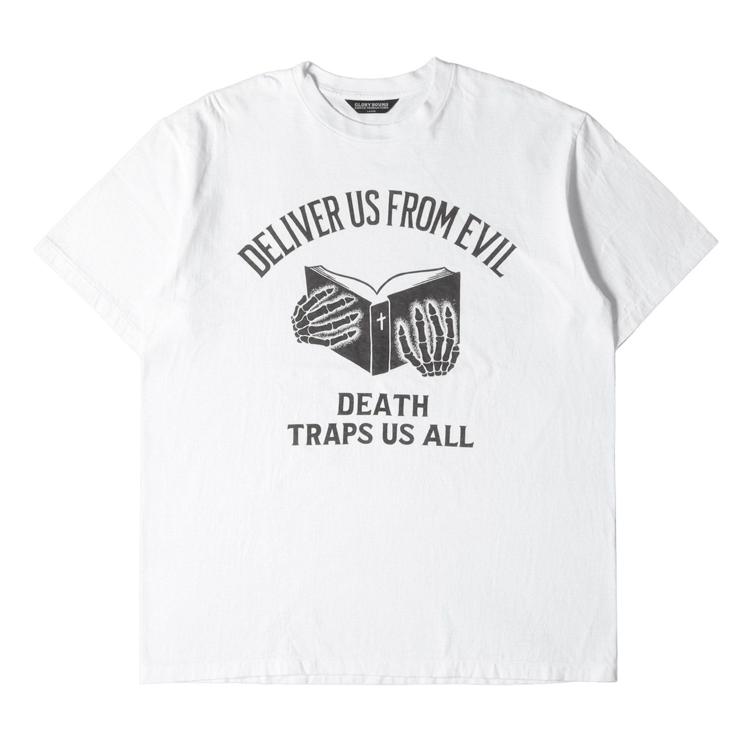 COOTIE クーティー Tシャツ グラフィック プリント クルーネックTシャツ Print S/S Tee ホワイト 白 L トップス カットソー 半袖 ブランド カジュアル