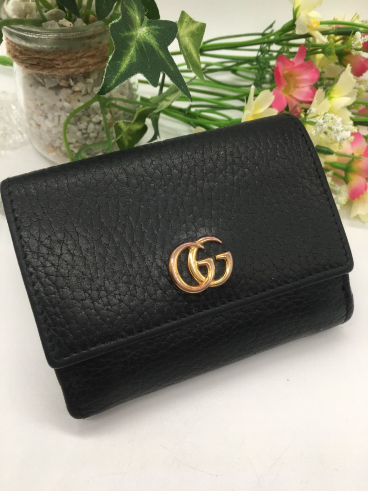 GUCCI 折り財布 プチマーモント 黒
