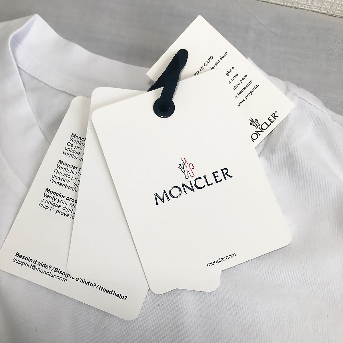 MONCLER モンクレール Tシャツ メンズ 白 ホワイト L XL サイズ