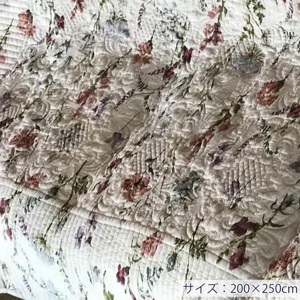 ボタニーホワイトマルチキルトシリーズ マルチカバー200×250