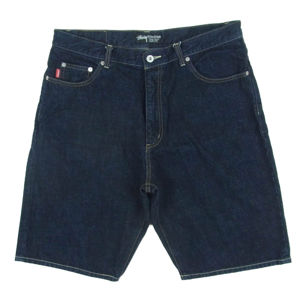 STUSSY ステューシー ROUGH AND RUGGED ショート デニム ハーフ パンツ 中国製 インディゴブルー系 34