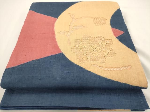 平和屋着物○全通柄袋帯 鹿の子文 正絹 逸品 DAAU9118fe （平和屋着物  