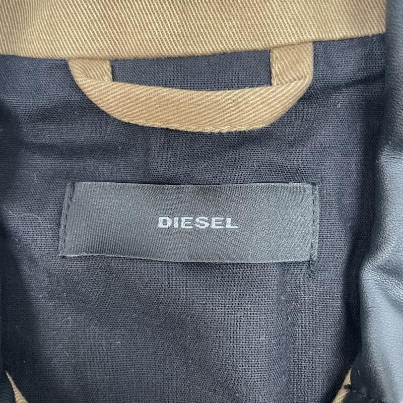 ディーゼルG-BRINA OVERCOAT ステンカラーコート　襟レザー切り替え DIESEL ディーゼル コート G-BRINA OVERCOAT ステンカラー