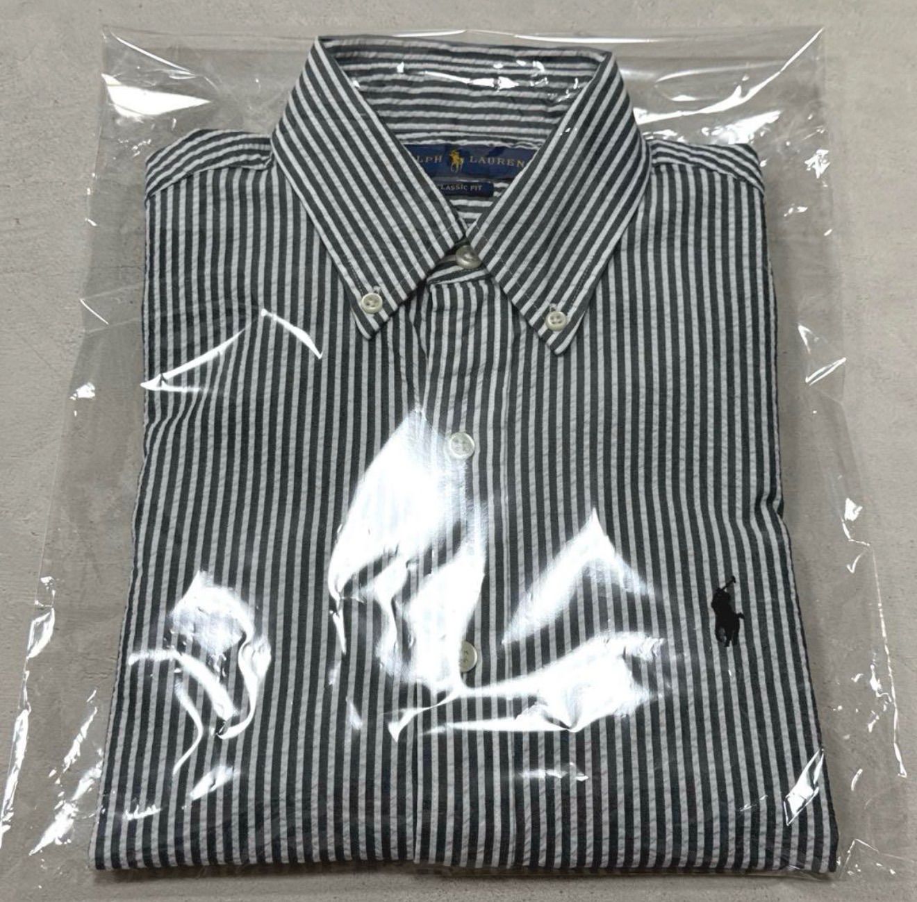 定番 ポロラルフローレン シアサッカー ボタンダウンシャツ 半袖