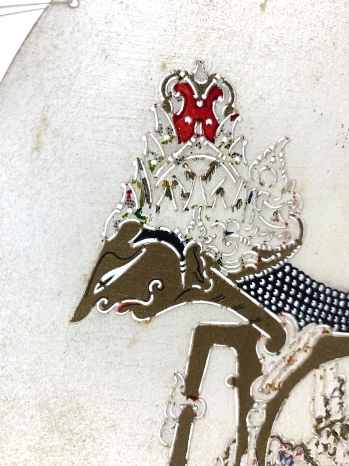 山羊皮ワヤン-クリ(Wayang Kulit )インドネシア　ジャカルタ民芸品 山羊皮ワヤン-クリ(Wayang Kulit )インドネシアジャカルタ民芸品
