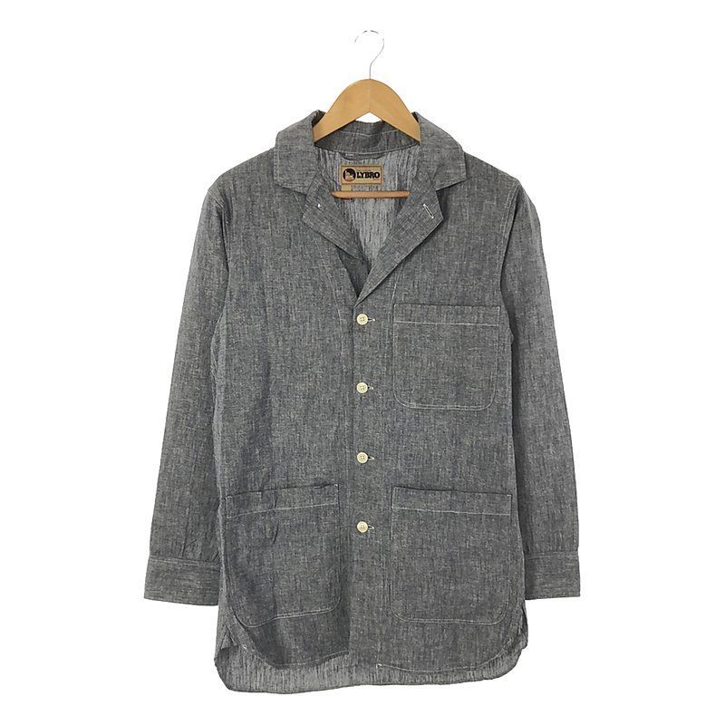 NIGEL CABOURN LYBRO / ナイジェルケーボンライブロ | CHAMBRAY DENIM  BIG JACKET シャンブレーデニム ビッグジャケット ショップコート | 44 | インディゴ | メンズ