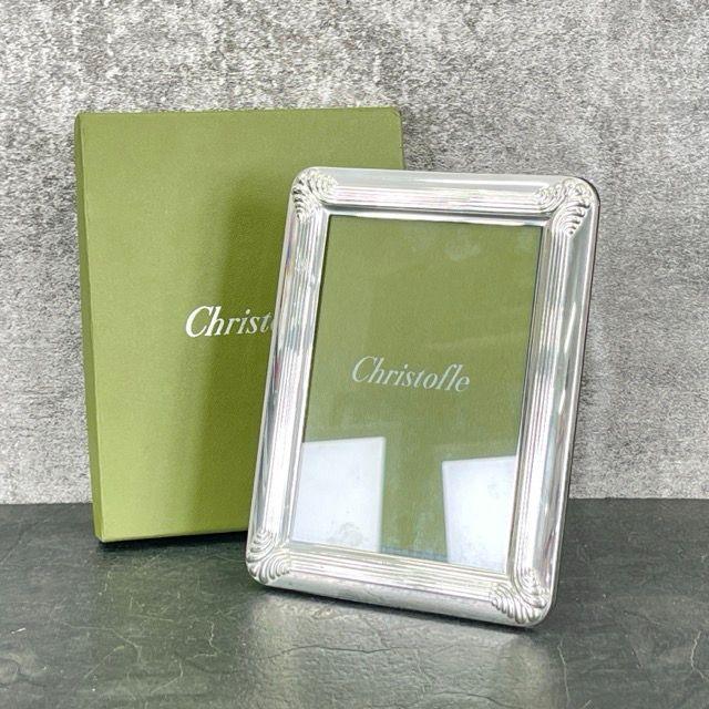 フォトフレーム CHRISTOFLE クリストフル 写真立て 約13.3×17cm インテリア フォトスタンド シルバー | 512625