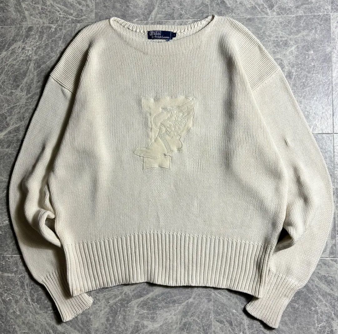 90s Polo Ralph Lauren P-WING Cotton Knit - メルカリ
