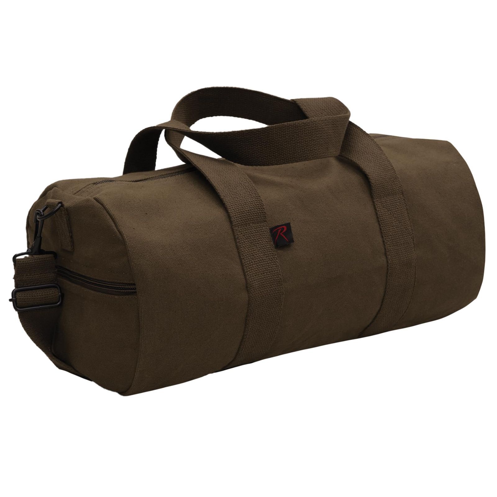 Free Size_アースブラウン(2231) [ロスコ] キャンバス ドラムバッグ 19インチ 19”H.W.CANVAS SHOULDER BAG 2231 (ブラウン)