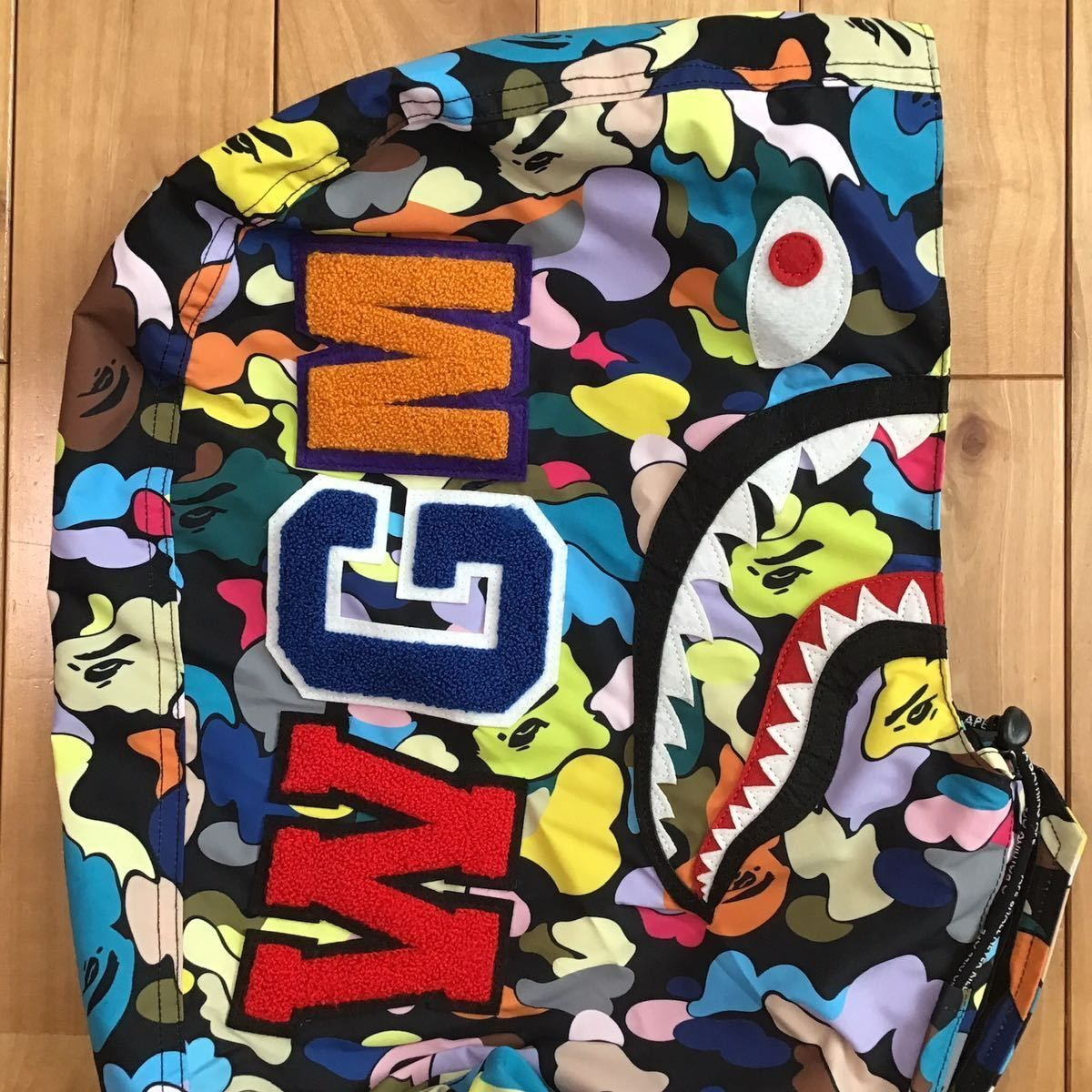 ★新品★ マルチカモ シャーク スノボ ジャケット Mサイズ a bathing ape shark hoodie snow board jacket  BAPE multi camo ベイプ