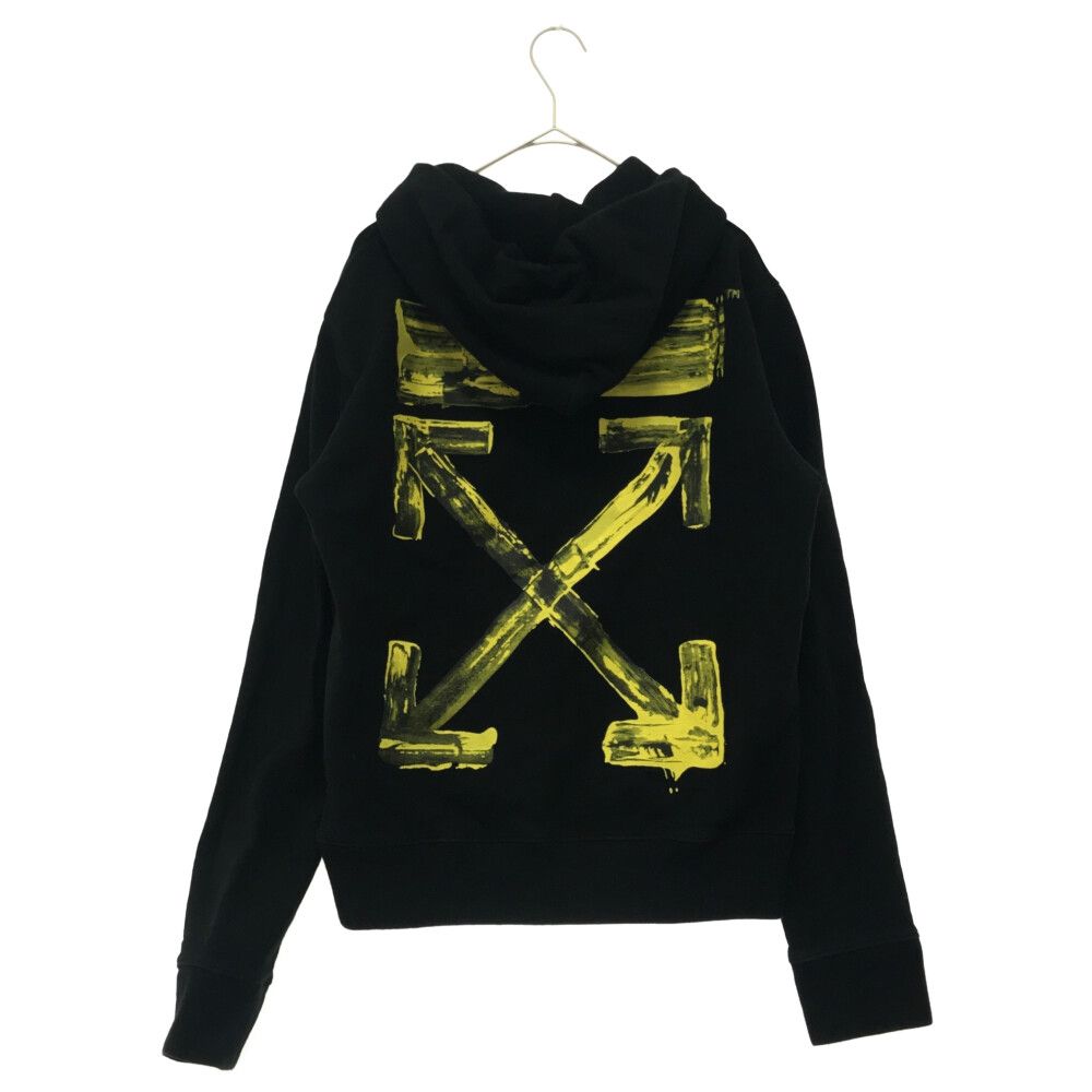 OFF-WHITE (オフホワイト) 19AW ACRYLIC ARROWS SLIM HOODIE アローロゴプルオーバーパーカー  OMBB034F19E30010 ブラック - メルカリ