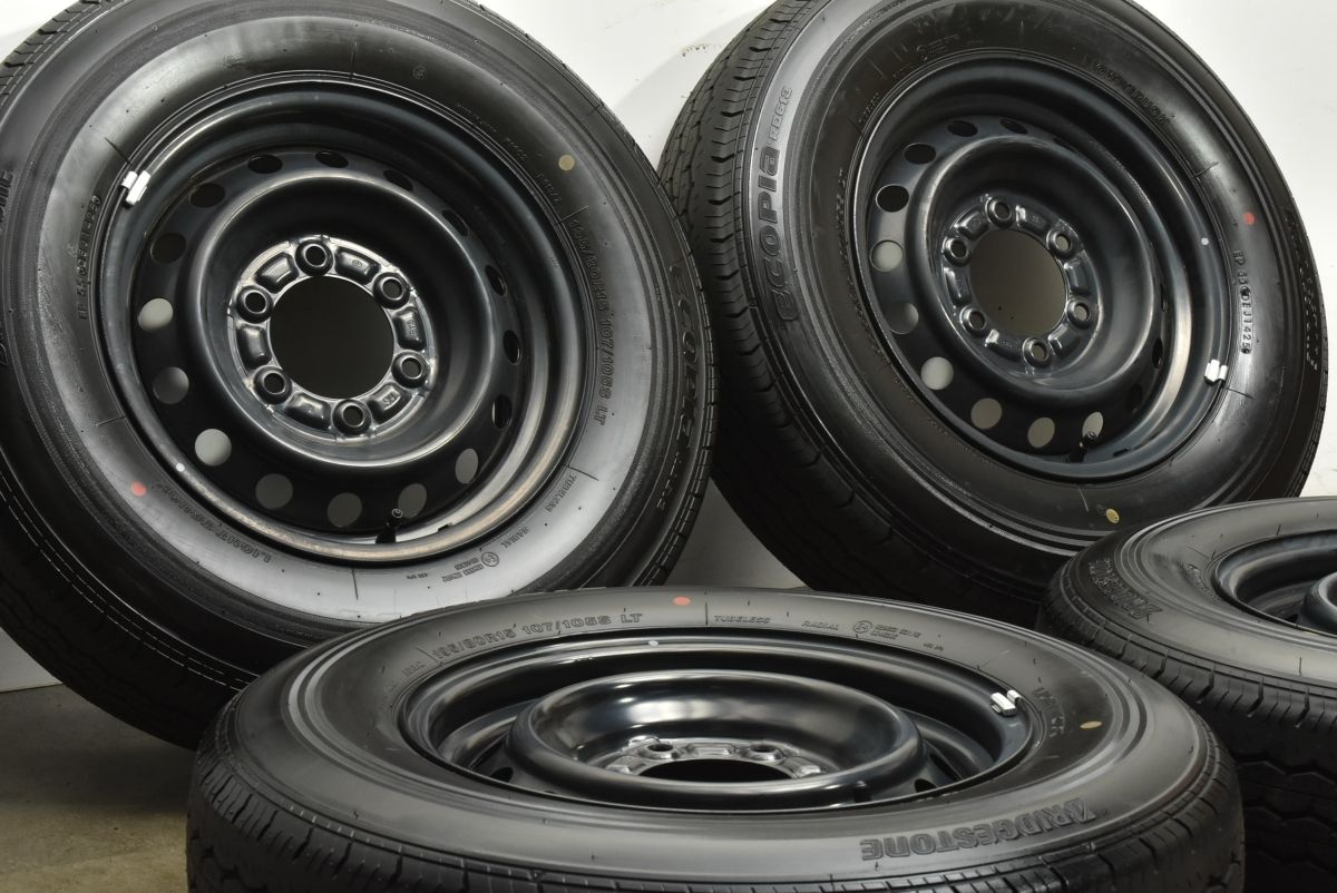 製 新車外し品 トヨタ 200 ハイエース 純正 15in 6J 35 PCD139.7 ブリヂストン エコピア RD613 195|80R15 LT レジアス バリ溝