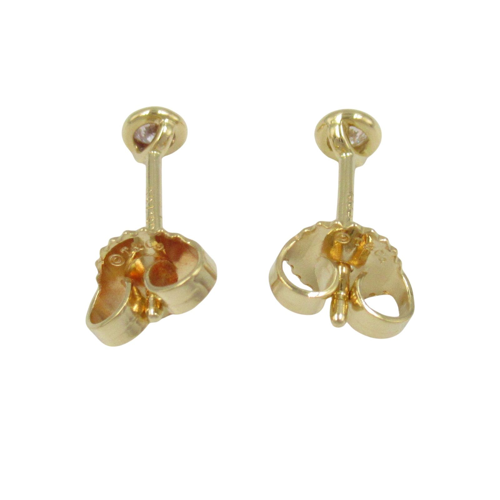 TIFFANY&Co. ティファニー バイザヤード 約0.06ct ピアス 18金 K18