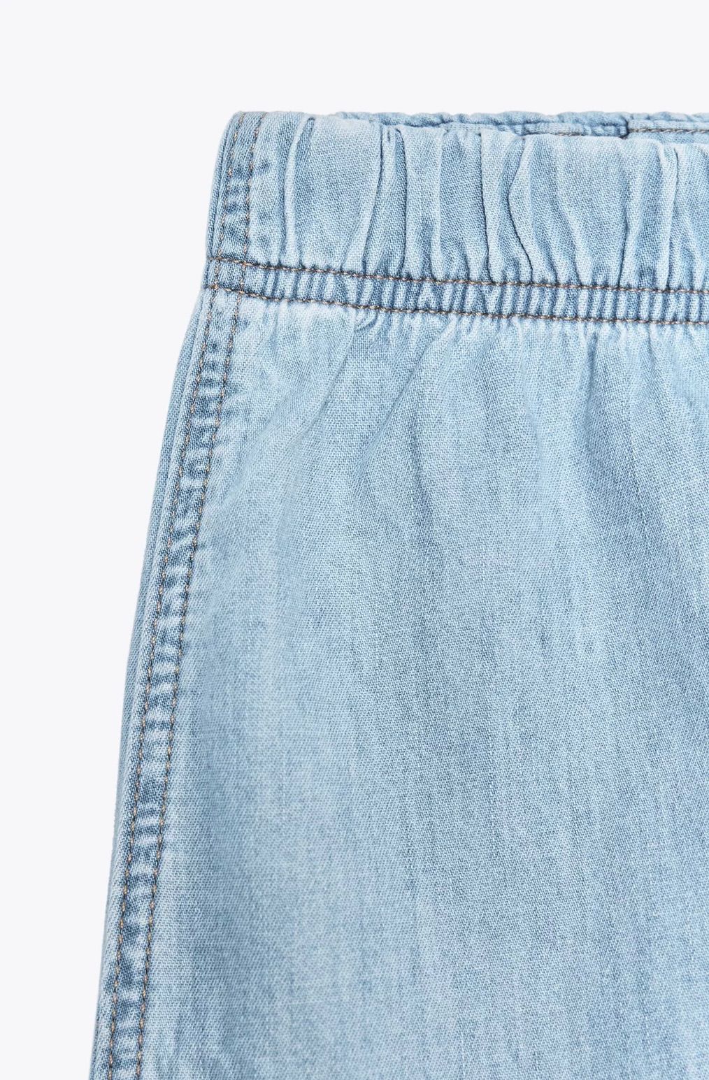 極美品ZARA(ザラ)ライトブルーデニムショートパンツ ショートパンツ 