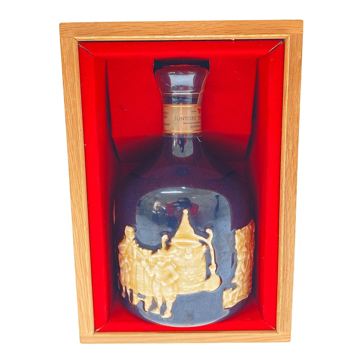 サントリー - SUNTORY THE WHISKY 有田焼 陶器ボトル 未開栓 木箱 未開栓 古酒 木箱 サントリー ザ ウイスキー SUNTORY THE WHISKY