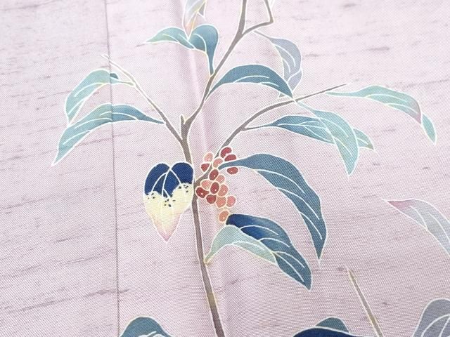 平和屋着物○訪問着 白山紬 南天文 正絹 逸品 未使用 CAAS8741vf