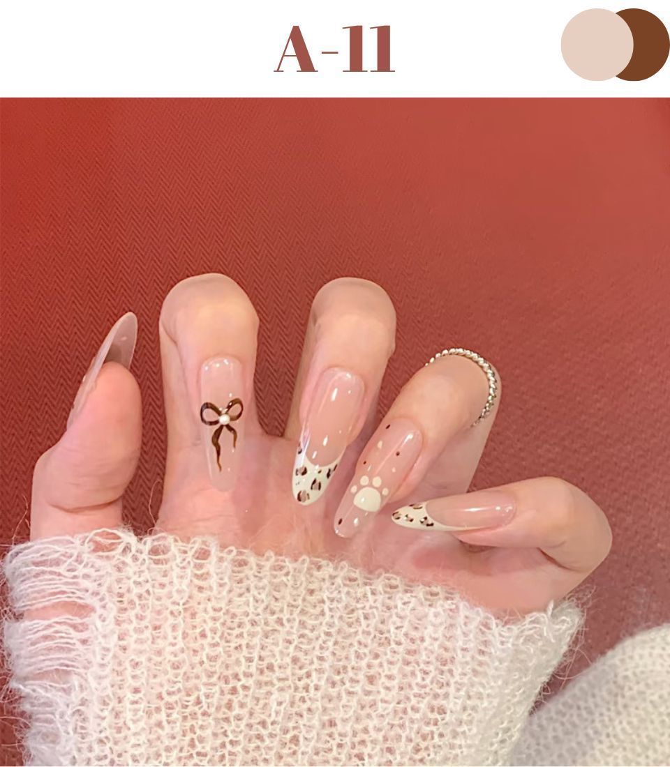 ネイルチップ ロングタイプ ジェルネイル風 マグネット フレンチネイル