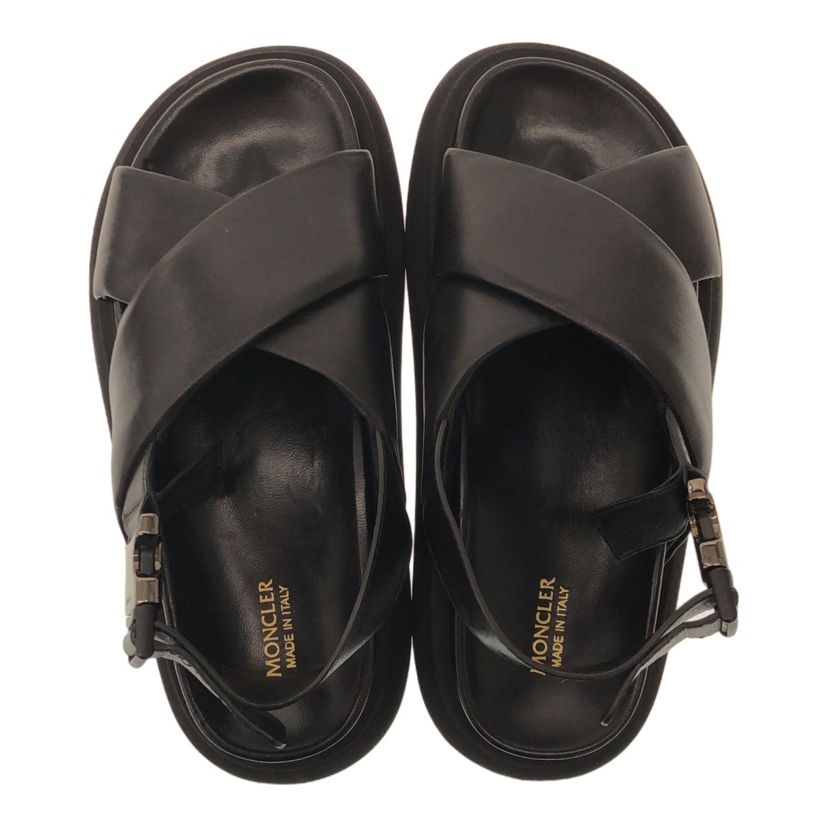 MONCLER モンクレール SOLARISSE LEATHER SANDALS 37 23cm 4L001 20 