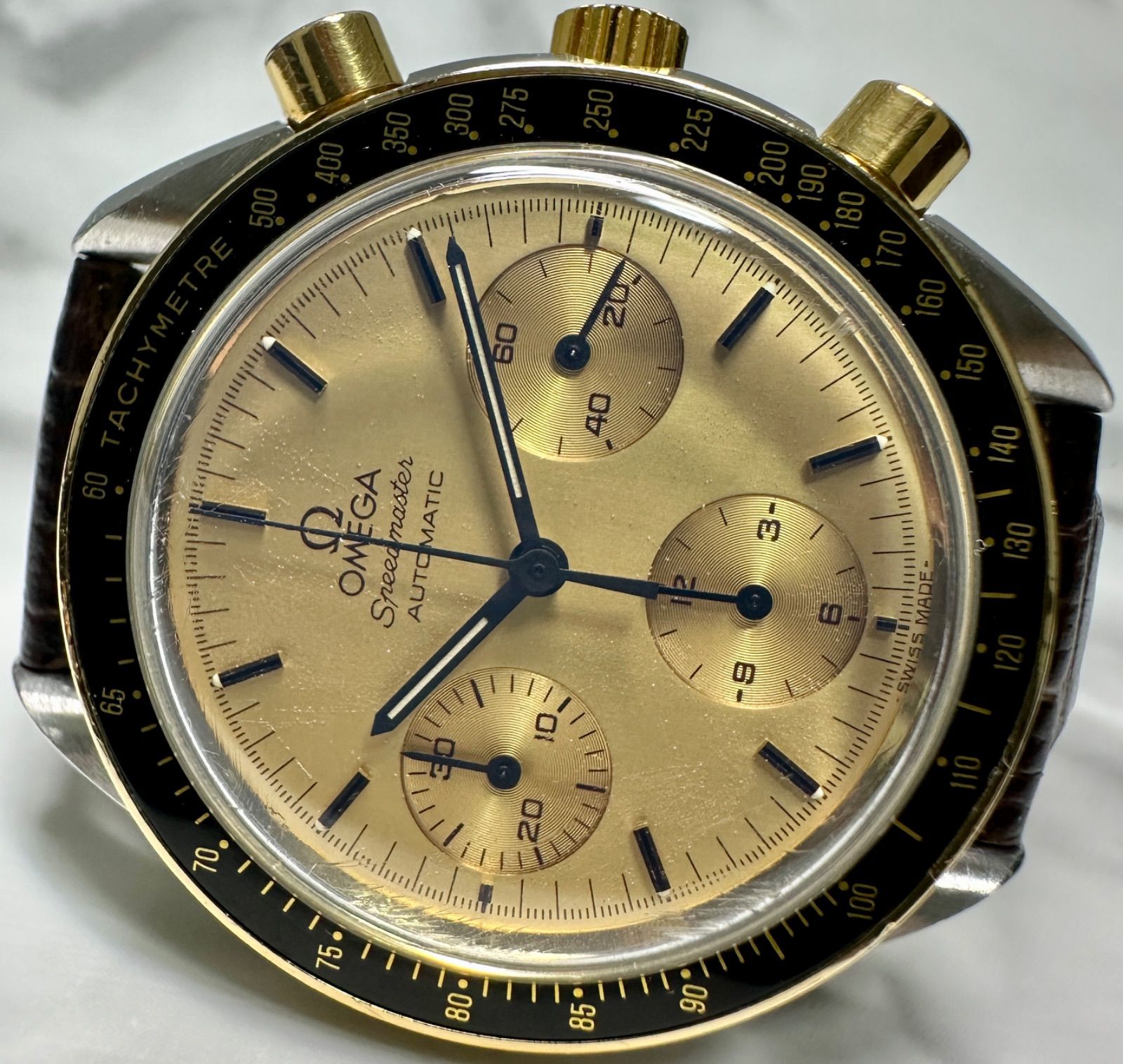 OMEGA オメガ スピードマスター 3310.10 クロノグラフ 金製YGベゼル