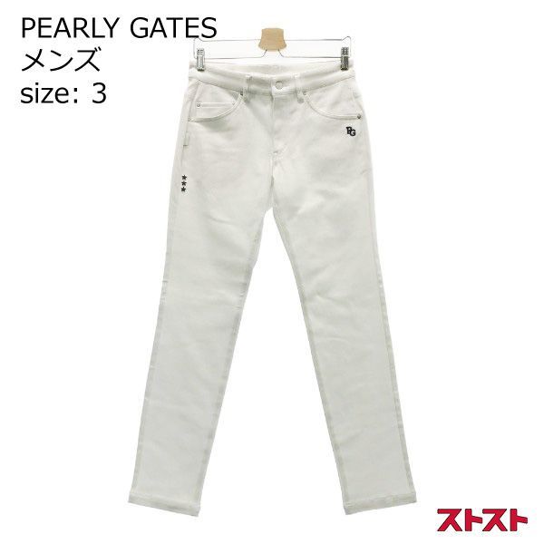 PEARLY GATES パーリーゲイツ 裏起毛ストレッチパンツ ホワイト系 3 ［240101049009］