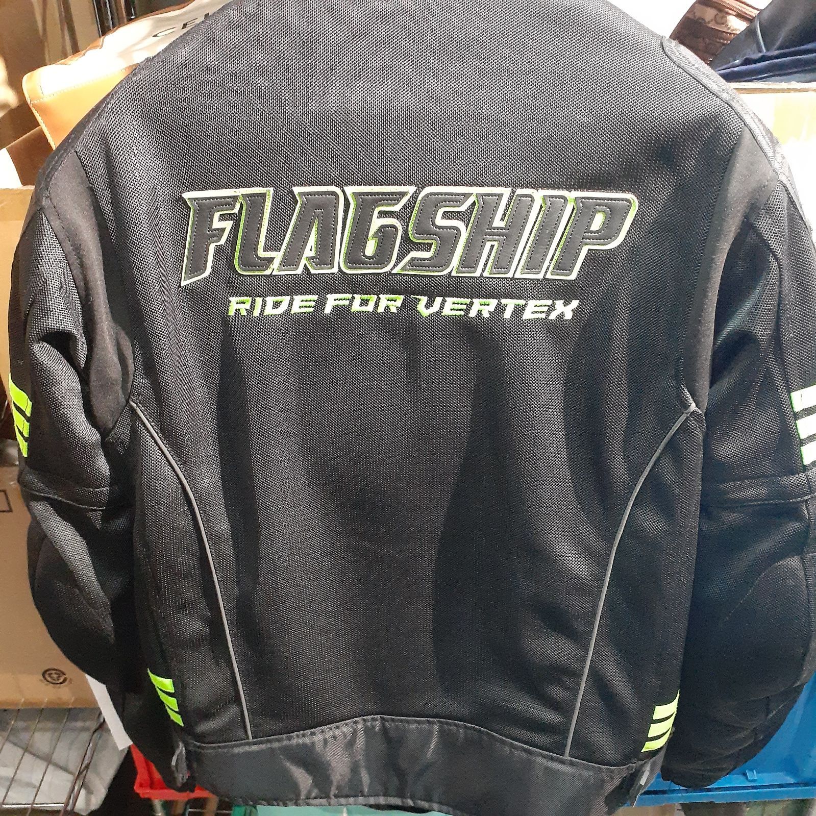 バイク メッシュジャケット フラッグジップ タクティカルメッシュ Lサイズ ブラック-グリーン ライダースジャケット FFCRYSTALESIA_COM