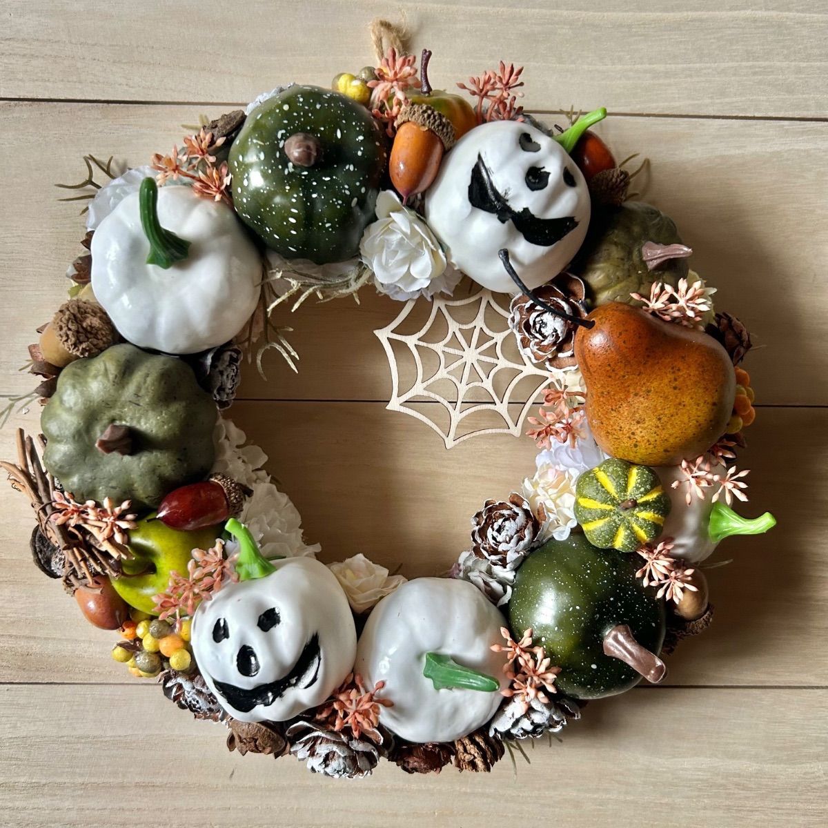 ハロウィンリース 127】フラワーリース ハロウィンリース 玄関リース 7-127 大きめ