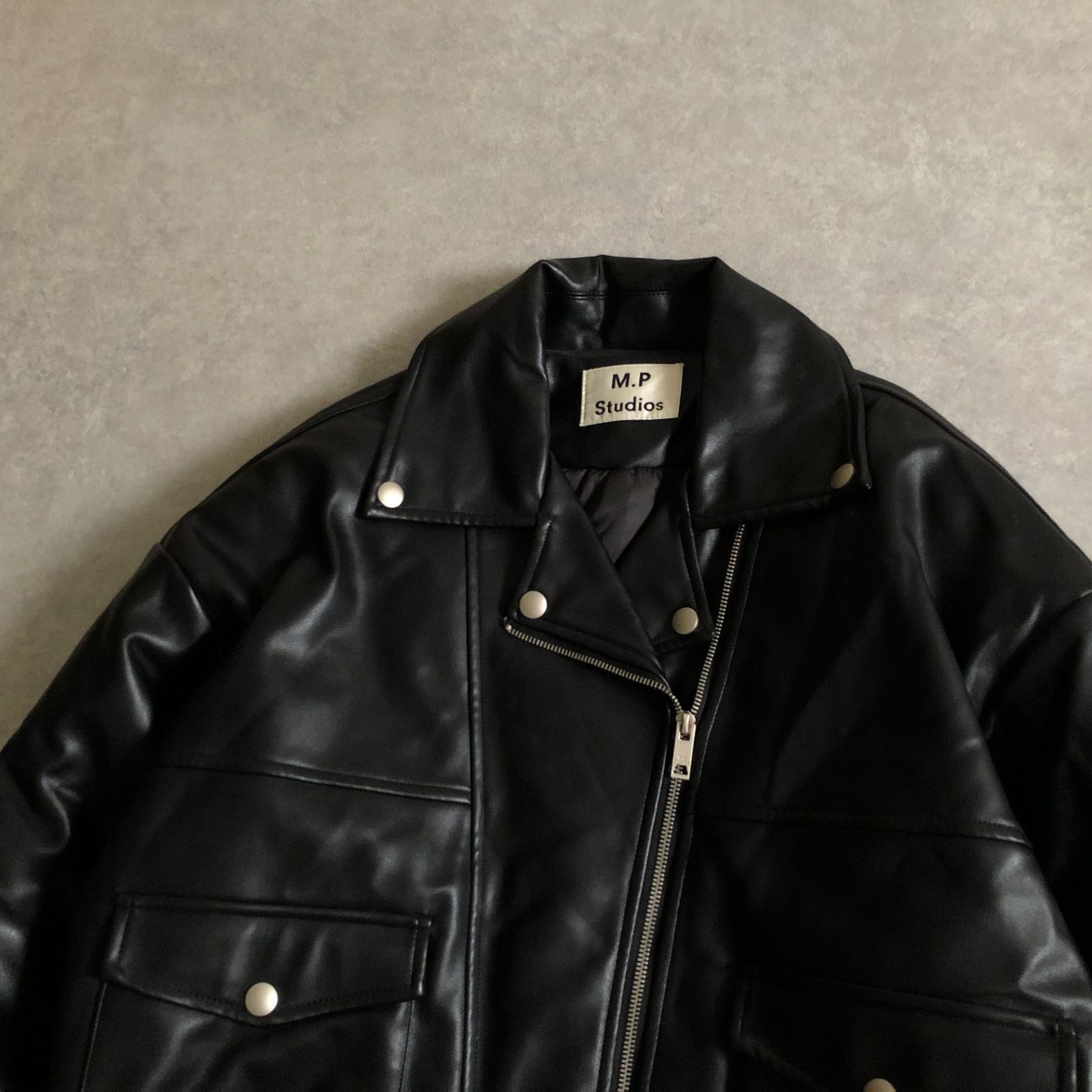 美品 M.P Studios オーバーサイズ ライダース ジャケット MP 