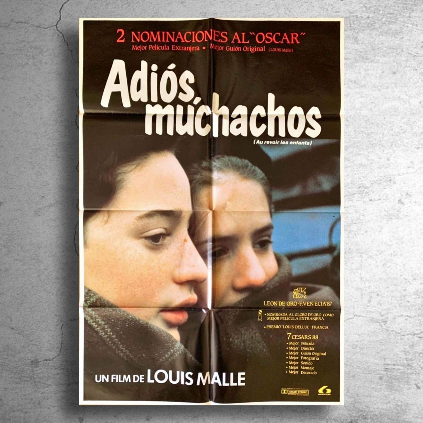 ルイ・マル監督映画『さよなら子供たち』上映告知ポスター/フランス
