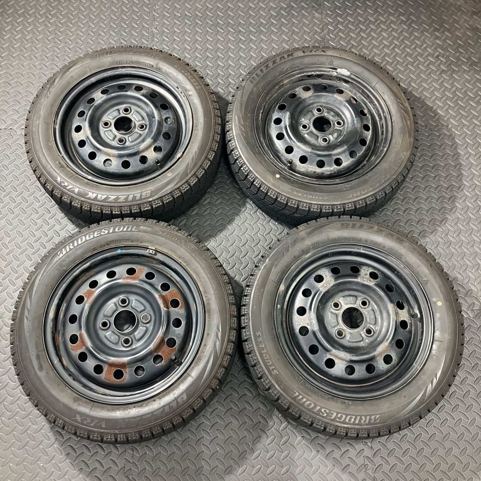 19年製 155|65R14 ブリヂストン ブリザックVRX スズキ アルト ワゴンR スペーシア スタッドレスタイヤ 1100E