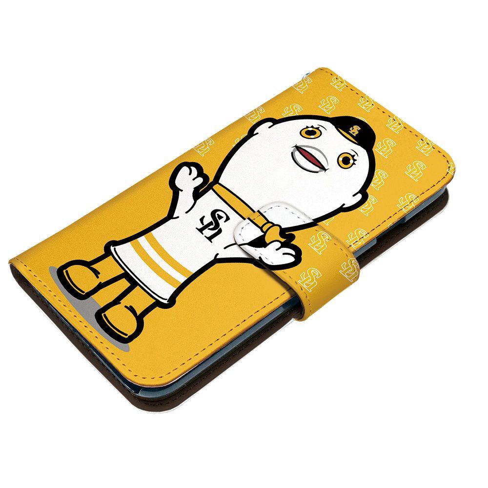 Softbank HAWKS 正規品 AQUOS R9 SH-51E ケース 手帳型 スマホケース [デザイン:2.ふうさん(ye)/マグネットハンドあり] 福岡 ソフトバンク ホークス パターン グッズ