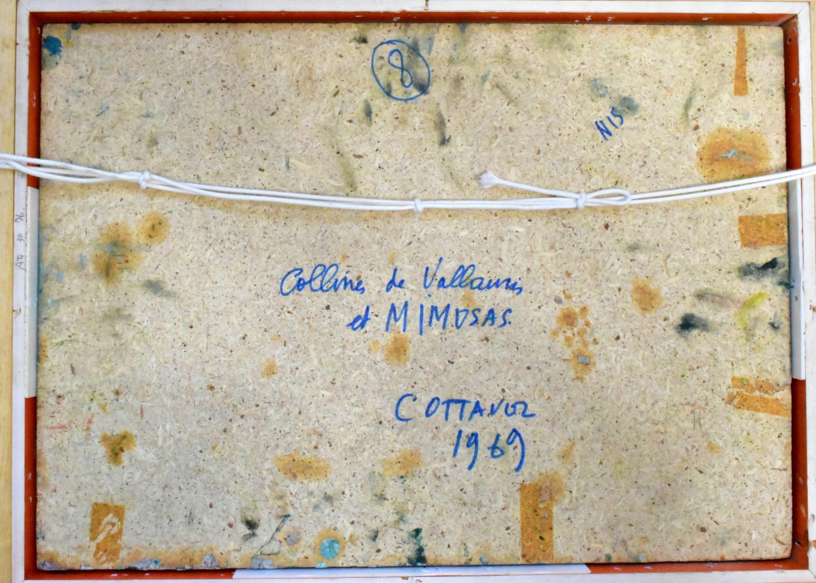 アンドレ・コタボ 「ヴァロリスの丘とミモザ」 油彩 仏P8号 真作保証