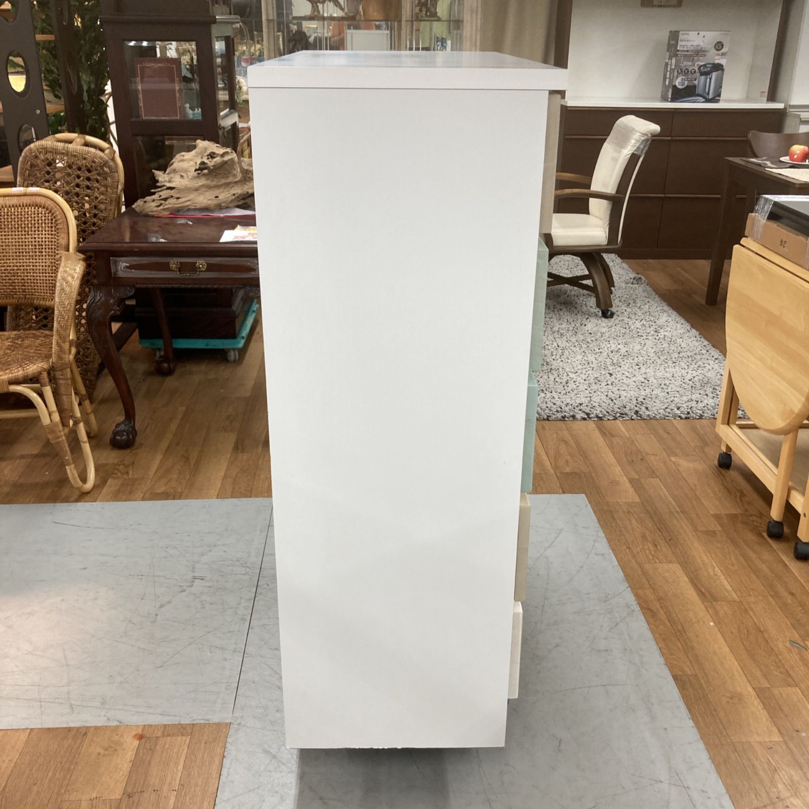 S252 大川家具 中村敬木工 5段チェスト セイリ 衣類収納 カラフル