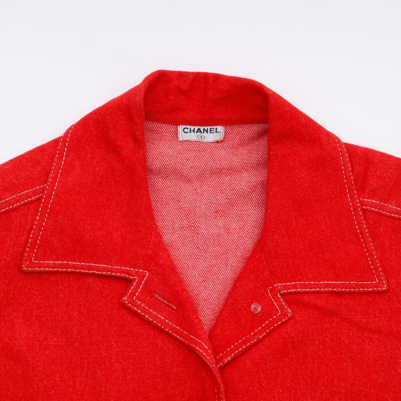 CHANEL シャネル ジャケット ココマークボタン オーバーサイズ デニム  