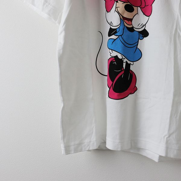 美品 AD2020 COMME des GARCONS GIRL コムデギャルソンガール × ディズニー ミニーマウスプリントTシャツ  M/ホワイト【2400013375689】