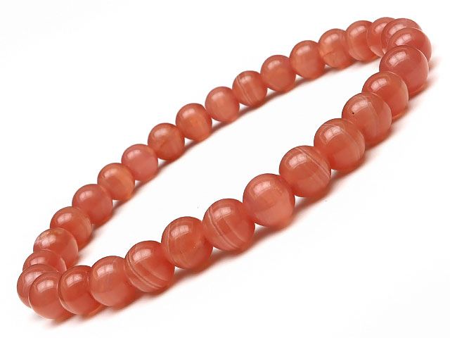 【高品質】【美品】インカローズ（ペルー産）　パワーストーン　ブレスレット　6mm ペルー産 インカローズ 丸玉ブレス 6mm 【1コ販売】 / 3-1 IR6BS