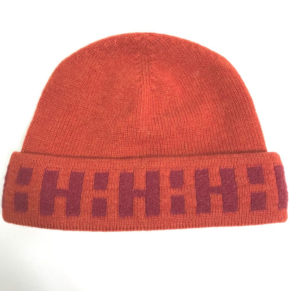 エルメス カシミヤ Ｈロゴ ニット帽 ビーニー ニットキャップ HERMES エルメス 希少 マルジェラ期 90s~00s カシミヤ Hロゴ