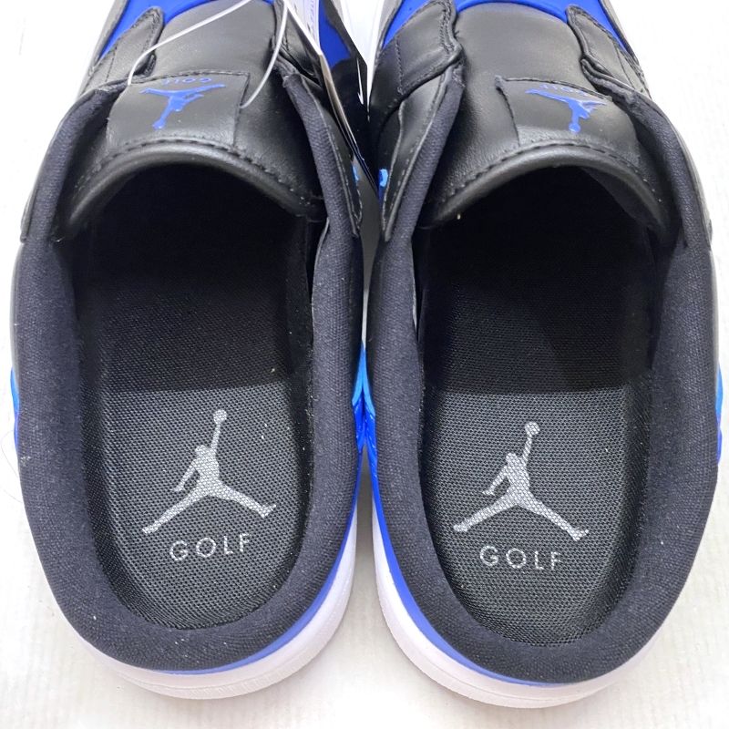 03w14055【タグ/箱付き美品】Nike Air Jordan 1 Mule Golf Black/White  